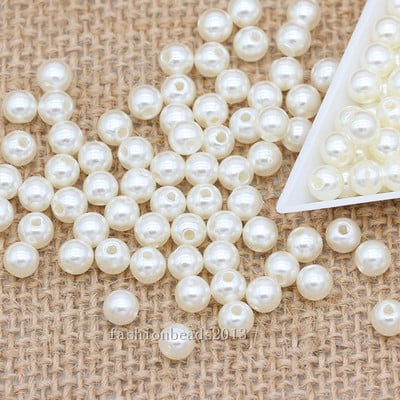 4/6/8/mm Πολλά χρώματα Ακρυλικές Χάντρες Αποστάτης Απομίμηση Πέρλες Στρογγυλές Χαλαρές Χάντρες για Κατασκευή κοσμημάτων Χάντρες με Πέρλες Ενδυμάτων