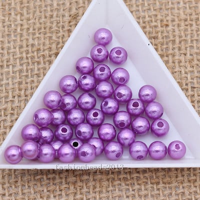 4/6/8/mm Πολλά χρώματα Ακρυλικές Χάντρες Αποστάτης Απομίμηση Πέρλες Στρογγυλές Χαλαρές Χάντρες για Κατασκευή κοσμημάτων Χάντρες με Πέρλες Ενδυμάτων