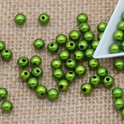 4/6/8/mm Πολλά χρώματα Ακρυλικές Χάντρες Αποστάτης Απομίμηση Πέρλες Στρογγυλές Χαλαρές Χάντρες για Κατασκευή κοσμημάτων Χάντρες με Πέρλες Ενδυμάτων