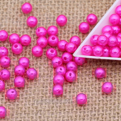 4/6/8/mm Πολλά χρώματα Ακρυλικές Χάντρες Αποστάτης Απομίμηση Πέρλες Στρογγυλές Χαλαρές Χάντρες για Κατασκευή κοσμημάτων Χάντρες με Πέρλες Ενδυμάτων