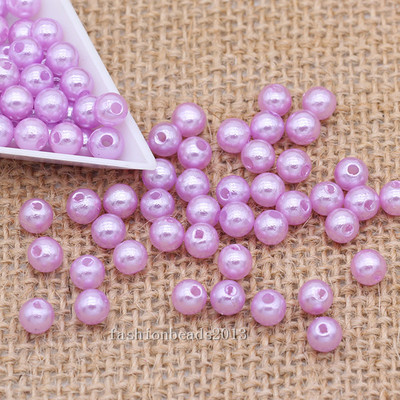 4/6/8/mm Πολλά χρώματα Ακρυλικές Χάντρες Αποστάτης Απομίμηση Πέρλες Στρογγυλές Χαλαρές Χάντρες για Κατασκευή κοσμημάτων Χάντρες με Πέρλες Ενδυμάτων