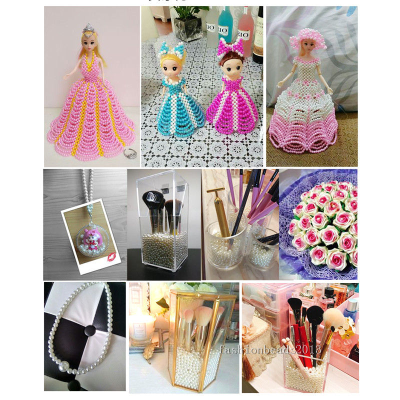 4/6/8/mm Akrylové dištančné korálky, imitácie perál, okrúhle voľné korálky na výrobu šperkov, DIY odevné perly, korálky