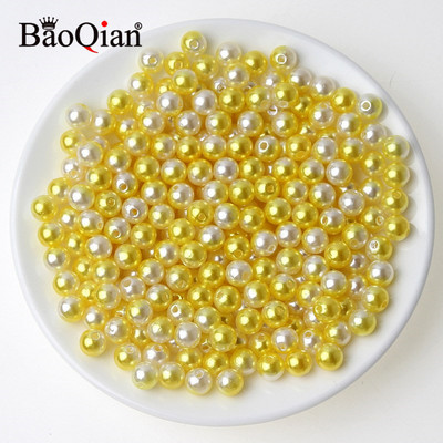 100 τμχ 8 χιλιοστά Στρογγυλές απομιμήσεις ABS μαργαριταρένιες χάντρες για διακόσμηση Λεύκωμα DIY Ραπτική χειροτεχνία Ενδύματα Beadwork Προμήθειες