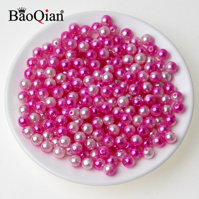 100 τμχ 8 χιλιοστά Στρογγυλές απομιμήσεις ABS μαργαριταρένιες χάντρες για διακόσμηση Λεύκωμα DIY Ραπτική χειροτεχνία Ενδύματα Beadwork Προμήθειες