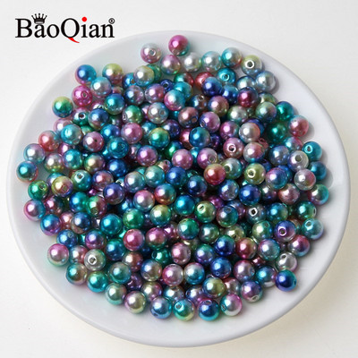 100 τμχ 8 χιλιοστά Στρογγυλές απομιμήσεις ABS μαργαριταρένιες χάντρες για διακόσμηση Λεύκωμα DIY Ραπτική χειροτεχνία Ενδύματα Beadwork Προμήθειες