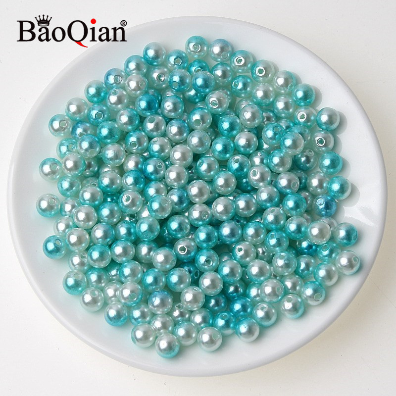 100 τμχ 8 χιλιοστά Στρογγυλές απομιμήσεις ABS μαργαριταρένιες χάντρες για διακόσμηση Λεύκωμα DIY Ραπτική χειροτεχνία Ενδύματα Beadwork Προμήθειες