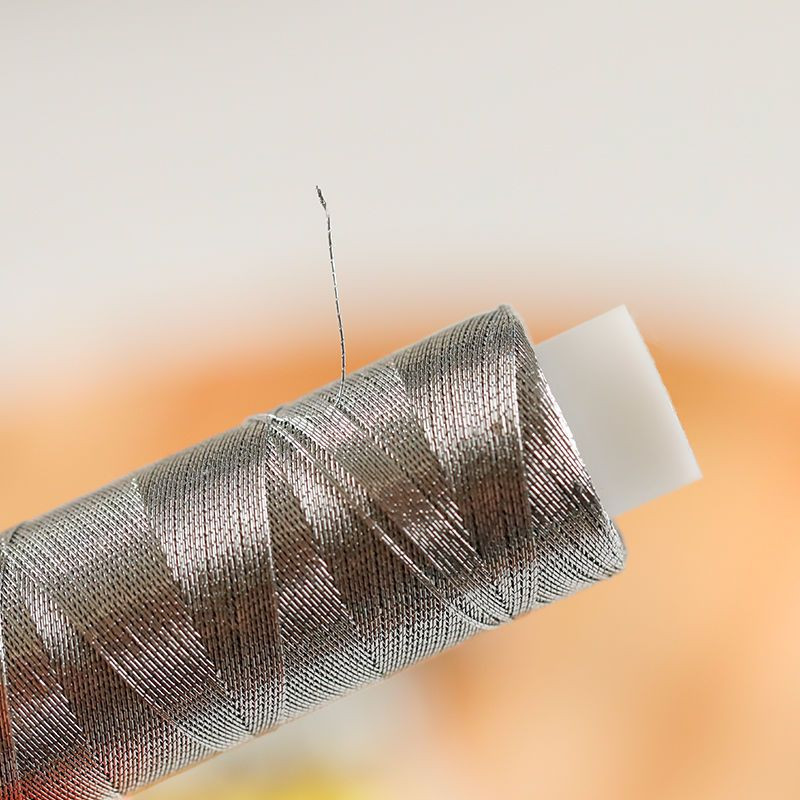 200 fire aur argint ață lumină strălucitoare manuală bricolaj patchwork mașină de cusut de uz casnic ață de cusut