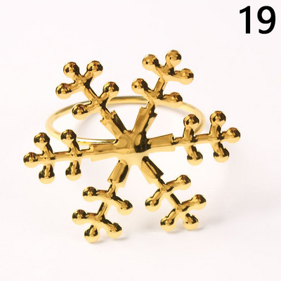 Ziemassvētku salvešu gredzenu turētāji metāla Ziemassvētku vainaga zvans aļņa Ziemassvētku vecīša salvešu turētāji gredzens kāzu banketu viesnīcas vakariņu galda dekors