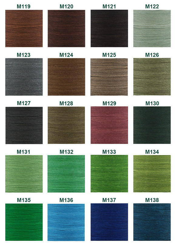 1 vnt. 0,35 mm / 0,45 mm / 0,55 mm odinis vaškuotas siūlas, skirtas rankiniam susiuvimo siūlui plokščia vaškuota siuvimo linija