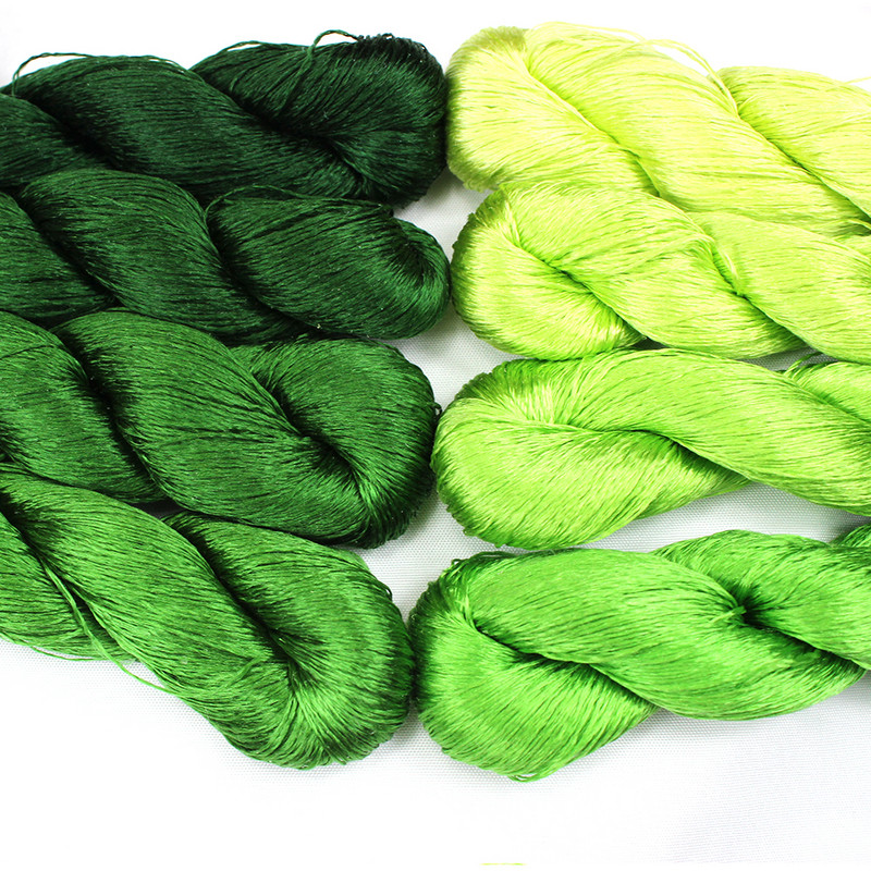 1 vnt 100 % šilko siūlų siuvinėjimas rankomis siuvinėjimas kryželiu 400 m šilko siuvinėjimo siūlai / / Lapų siuvinėjimas / žalia serija