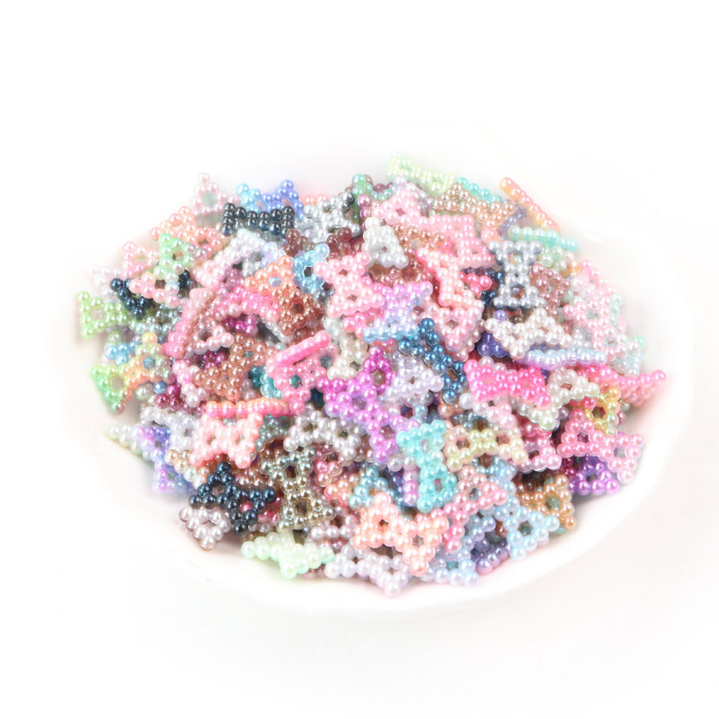 Mixed Cute Haft Star Bowknot Pearl Decoration Crafts Flatback Cabochon Embellishments For Scrapbooking Kawaii DIY αξεσουάρ