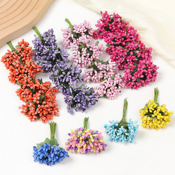 Μίνι τεχνητά λουλούδια Stamen Ψεύτικα λουλούδια για διακόσμηση σπιτιού Στολισμός γάμου Μπουκέτο νύφης Γιρλάντα Αξεσουάρ τοίχου με λουλούδια