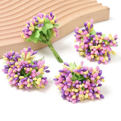 Mini kunstlilled tolmukad võltslilled kodukaunistuseks Pulmakaunistus Pruudi kimp Vanik Lilled Seinale kingitus Aksessuaarid