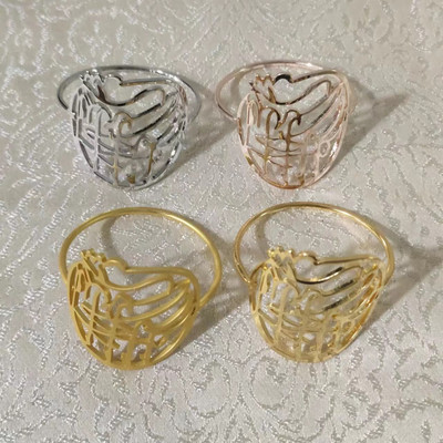 4 buc inele de servetel artizanale inele de servetel stralucitoare Suporturi de servetele pentru decorare Ramadan 2023 EID Mubarak Banchet Festival Decor