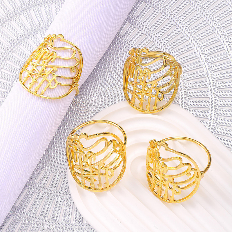 4 gab. Salvešu gredzeni, ar rokām darināti dzirksti salvešu gredzeni Salvešu turētāji Ramadāna dekorēšanai 2023. gada EID Mubaraka banketu festivāla dekori