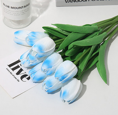 3/5/10/15/20 gab Tulpes Mākslīgie Ziedi Īsta pieskāriena ziedu pušķis Tulpes Viltus zieds kāzu mājas dekorēšanai