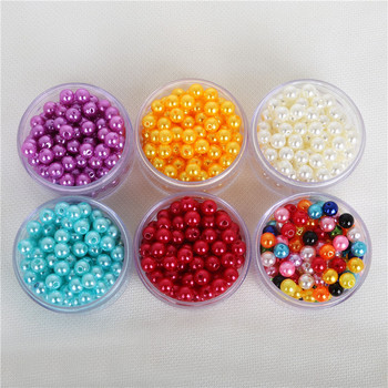 Διάμετρος 4mm/6mm/8mm/10mm Πολύχρωμα Στρογγυλά υψηλής ποιότητας ABS Pearl Bead DIY Craft Fashion Κοσμήματα Αξεσουάρ Χάντρες ενδυμάτων