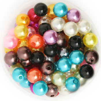 Διάμετρος 4mm/6mm/8mm/10mm Πολύχρωμα Στρογγυλά υψηλής ποιότητας ABS Pearl Bead DIY Craft Fashion Κοσμήματα Αξεσουάρ Χάντρες ενδυμάτων