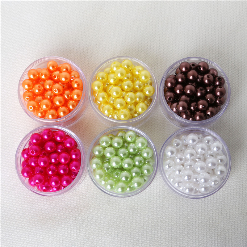 Διάμετρος 4mm/6mm/8mm/10mm Πολύχρωμα Στρογγυλά υψηλής ποιότητας ABS Pearl Bead DIY Craft Fashion Κοσμήματα Αξεσουάρ Χάντρες ενδυμάτων