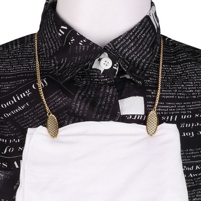 Κλιπ αλυσίδας χαρτοπετσέτας Ρετρό Κομψό Protable Πετσέτα Μεταλλική Ποδιά Κλιπ για ηλικιωμένα Ενήλικα Μωρά Κρατήστε την χαρτοπετσέτα με ασφάλεια