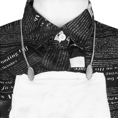 Κλιπ αλυσίδας χαρτοπετσέτας Ρετρό Κομψό Protable Πετσέτα Μεταλλική Ποδιά Κλιπ για ηλικιωμένα Ενήλικα Μωρά Κρατήστε την χαρτοπετσέτα με ασφάλεια