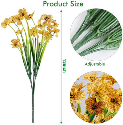 Võltskunstlilled õues kaunistamiseks UV-kindel, ei tuhmu Kunstplasttaimed Aed Veranda aken Köök Kontorilaud