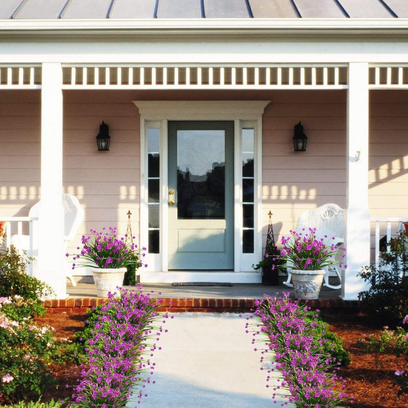 Võltskunstlilled õues kaunistamiseks UV-kindel, ei tuhmu Kunstplasttaimed Aed Veranda aken Köök Kontorilaud