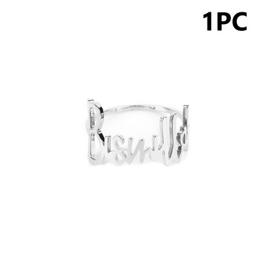 6/4/2 vnt. Madingų laiškų servetėlių žiedai Bismillah servetėlių laikiklio sagtis, skirta viešbučio vakarietiško restorano vestuvių vakarėliui namų stalo dekoravimui