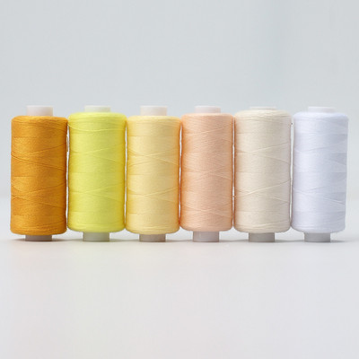 6 spalvos / rinkinys verpalų siuvimo siūlų ritininis siuvinėjimas rankomis 400 jardų kiekviena ritė 100 % poliesteris, patvarus, skirtas siuvimui namuose