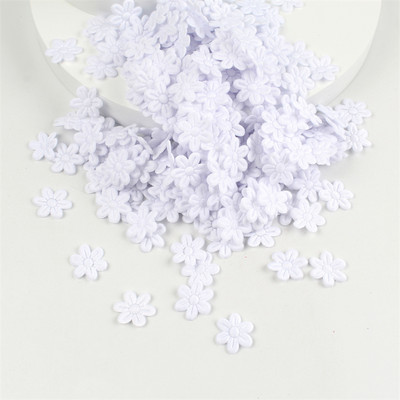 100gab Piecu ziedlapu kāzu ziedu reljefs DIY šūšana Amatniecība Bērnu matu aksesuāri Rotaslietas Auduma Uzlīmes Festivāla dekors