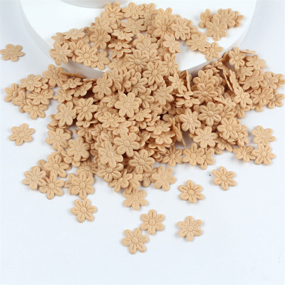 100gab Piecu ziedlapu kāzu ziedu reljefs DIY šūšana Amatniecība Bērnu matu aksesuāri Rotaslietas Auduma Uzlīmes Festivāla dekors