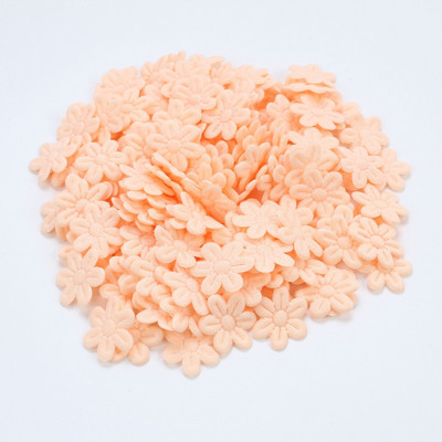 100gab Piecu ziedlapu kāzu ziedu reljefs DIY šūšana Amatniecība Bērnu matu aksesuāri Rotaslietas Auduma Uzlīmes Festivāla dekors