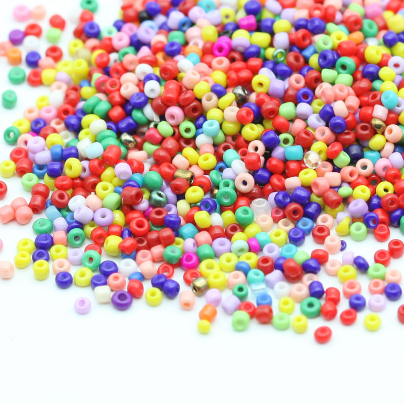 20 g japāņu stikla pērlītes 2,0 mm neregulāras vairāku krāsu apaļas, vaļīgas stikla krelles, kas paredzētas DIY roku darbs ar adatām, šūšana