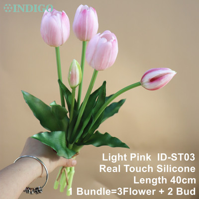 Silikona tulpju (3 ziedi + 2 pumpuri) pušķis Real Touch augstas kvalitātes 27 krāsu Calla mājas dekorēšana mākslīgo ziedu kāzas INDIGO