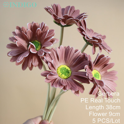 Silikona tulpju (3 ziedi + 2 pumpuri) pušķis Real Touch augstas kvalitātes 27 krāsu Calla mājas dekorēšana mākslīgo ziedu kāzas INDIGO