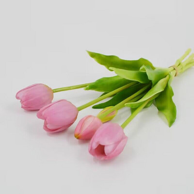 Silikona tulpju (3 ziedi + 2 pumpuri) pušķis Real Touch augstas kvalitātes 27 krāsu Calla mājas dekorēšana mākslīgo ziedu kāzas INDIGO