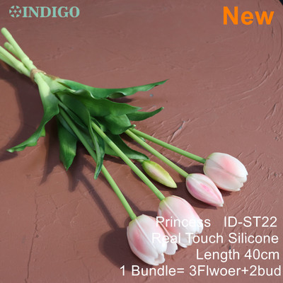 Silikona tulpju (3 ziedi + 2 pumpuri) pušķis Real Touch augstas kvalitātes 27 krāsu Calla mājas dekorēšana mākslīgo ziedu kāzas INDIGO