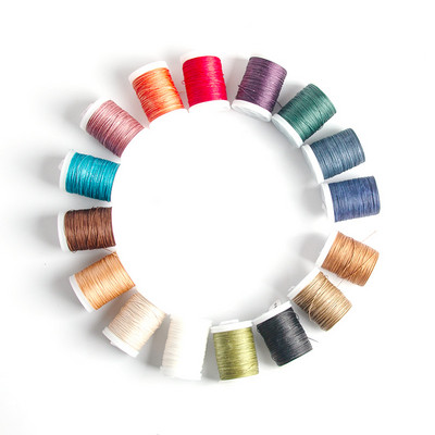 Восъчен полиестерен шнур, покрити с восък, водоустойчиви кръгли нишки с восъчно покритие за плетени гривни Направи си сам 0,4 mm-0,5 mm-0,6 mm 22 цвята