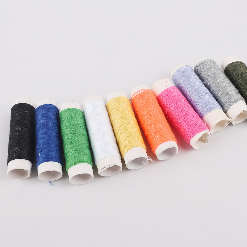 10vnt/komplektas 20M siuvimo siūlai Poliesterio siūlų rinkinys Tvirti ir patvarūs siuvimo siūlai, skirti rankinio siuvimo mašinos siuvimo siūlams