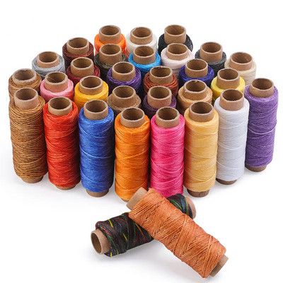 MIUSIE Colorful 150D 12/30/50M Leather Sewing Waxed Thread Leather Craft DIY Sewing Stitching Thread For Leather Sewing