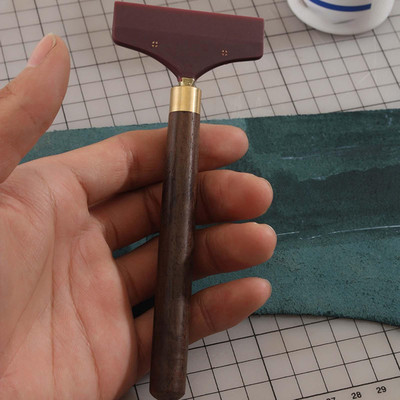 Plokščias antgalis klijų barstytuvai Šepečiai Įrankiai Vintažinio stiliaus Lankstūs patvarūs dažai Įvairūs klijų tepinėlis, skirtas PU odos rankų darbo tapybai