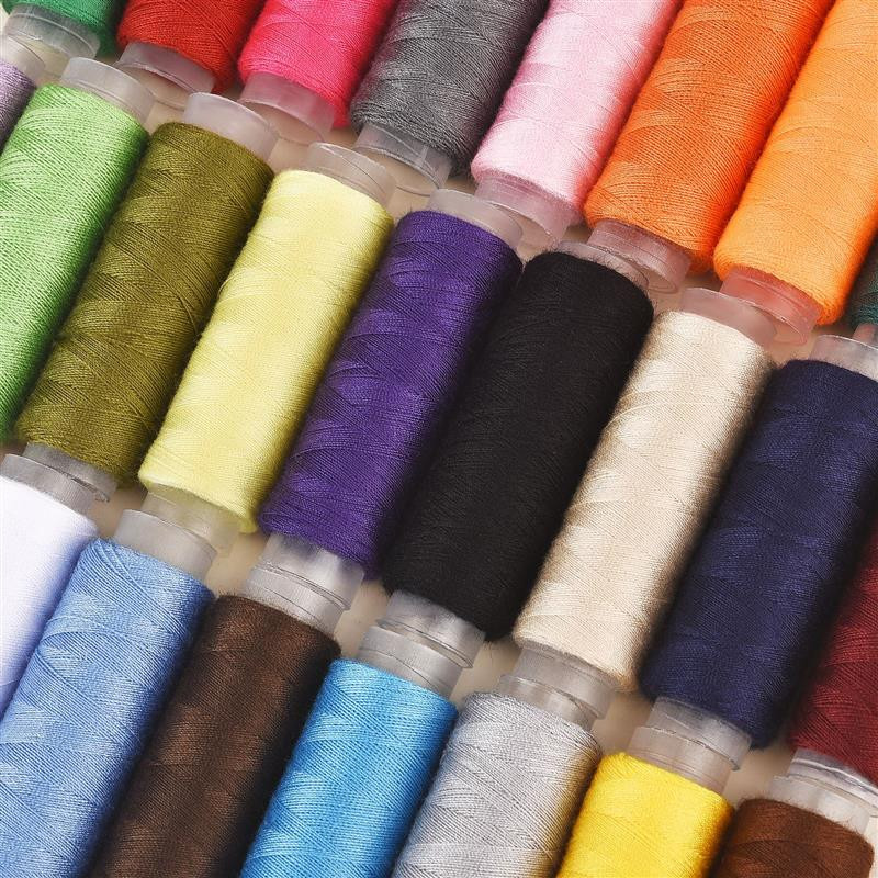 130 metrų siuvimo siūlai mažos ašies 402 rankų siūlai, spalvoti poliesterio siuvinėjimo ritė, pasidaryk pats, namų apyvokos rankdarbių priedai