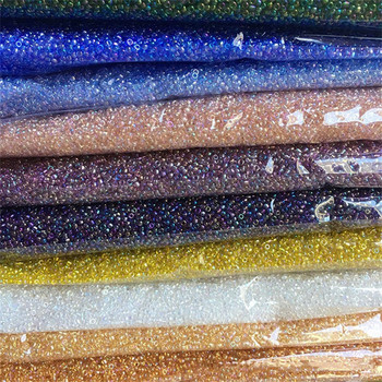 Многоразмерни 1,5-4 мм стъклени оризови мъниста Магически цвят Прозрачна имитация на цвят на Nissan Разпръснати мъниста Направи си сам аксесоари с пискюли с мъниста