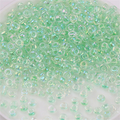 Daudzizmēru 1,5–4 mm stikla rīsu krelles burvju krāsas caurspīdīgas imitācijas Nissan krāsu izkaisītas krelles, kas izgatavotas ar savām rokām, pušķu aksesuāri