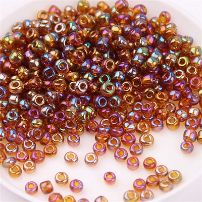 Daudzizmēru 1,5–4 mm stikla rīsu krelles burvju krāsas caurspīdīgas imitācijas Nissan krāsu izkaisītas krelles, kas izgatavotas ar savām rokām, pušķu aksesuāri