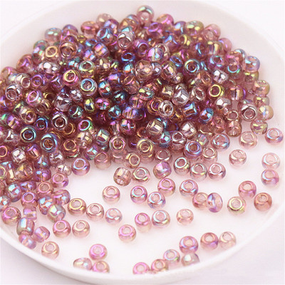 Daudzizmēru 1,5–4 mm stikla rīsu krelles burvju krāsas caurspīdīgas imitācijas Nissan krāsu izkaisītas krelles, kas izgatavotas ar savām rokām, pušķu aksesuāri