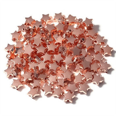 50 υπολογιστές/συσκευασία CCB επιμεταλλωμένο μεταλλικό χρώμα-μικρή τρύπα με πεντάκτινα αστέρια με χάντρες diy βραχιόλι με χάντρες κοσμήματα χονδρικής