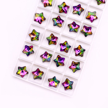 6432 Звездни висулки Австрийски кристални мъниста Разхлабени планински кристали Талисмани Стъклени камъни в цвят на дъгата за изработка на бижута Направи си сам