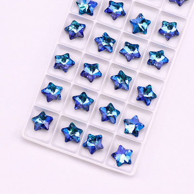 6432 Звездни висулки Австрийски кристални мъниста Разхлабени планински кристали Талисмани Стъклени камъни в цвят на дъгата за изработка на бижута Направи си сам