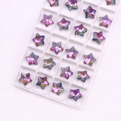 6432 Звездни висулки Австрийски кристални мъниста Разхлабени планински кристали Талисмани Стъклени камъни в цвят на дъгата за изработка на бижута Направи си сам